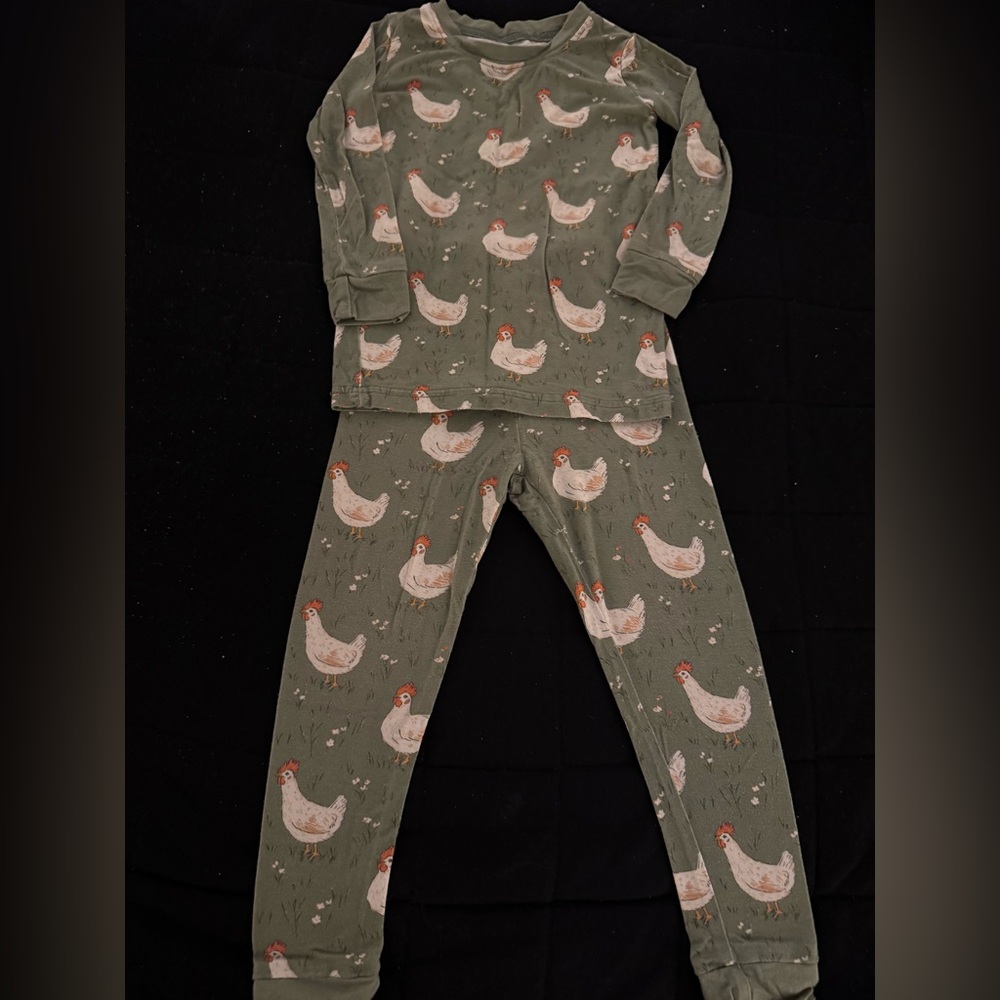 Little One Shop Spring Chicken 2 piece Pajama Set
